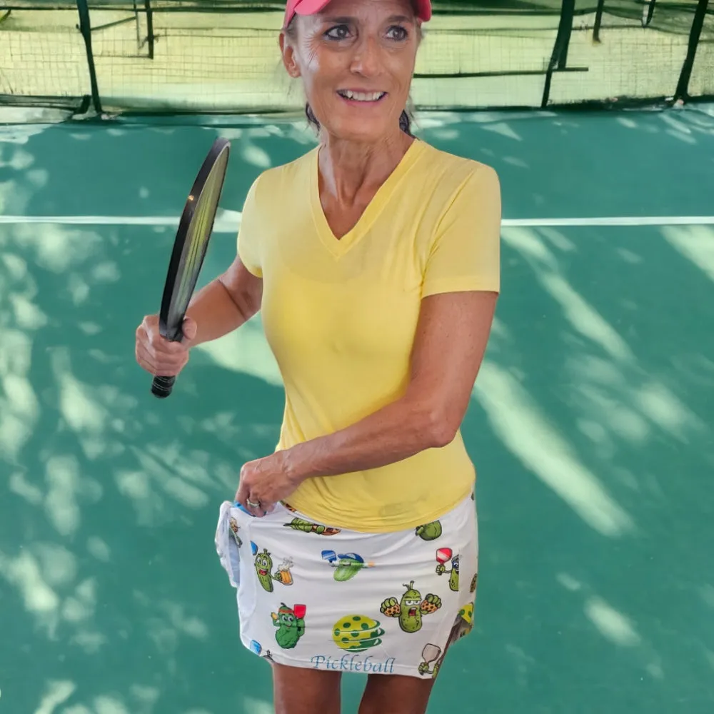 Pickles Playing Pickleball Skorts