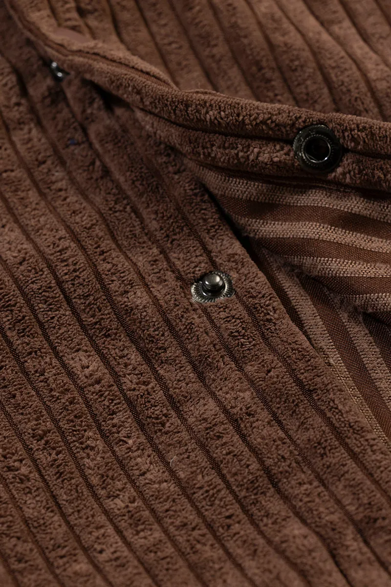 Plush Pulse Brown Overshirt