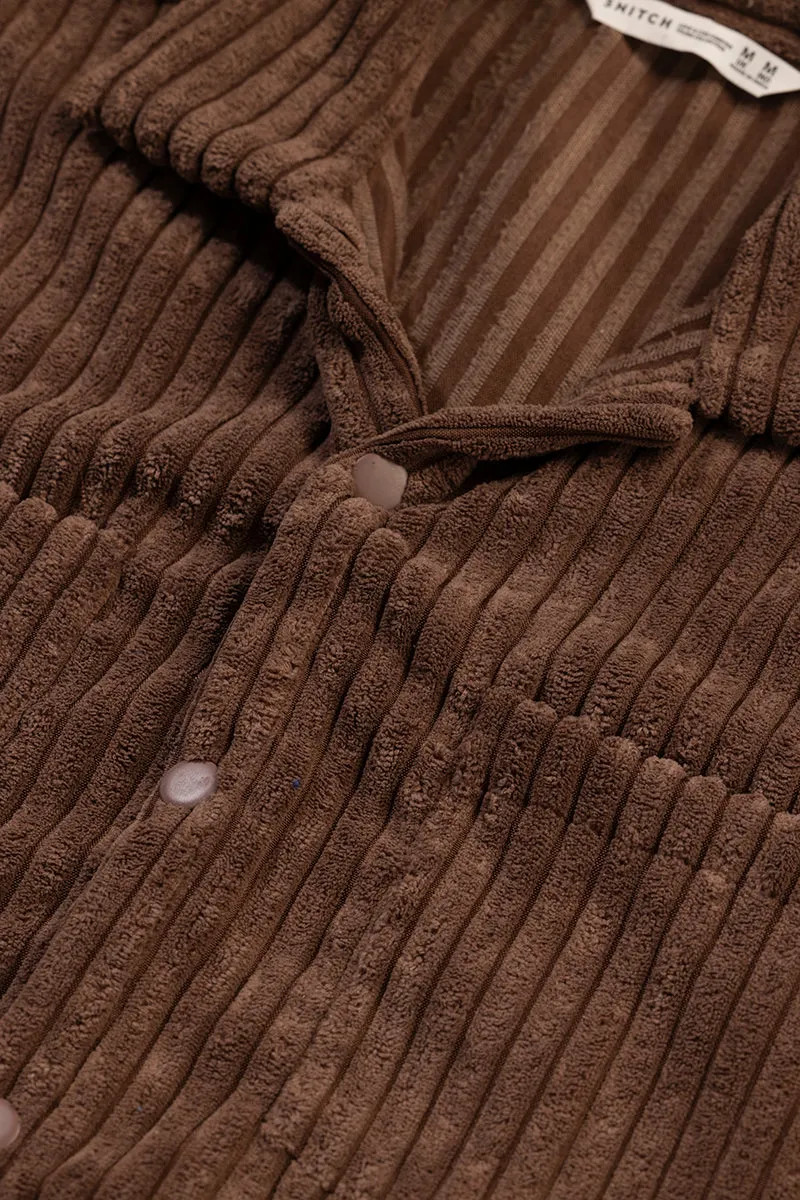 Plush Pulse Brown Overshirt