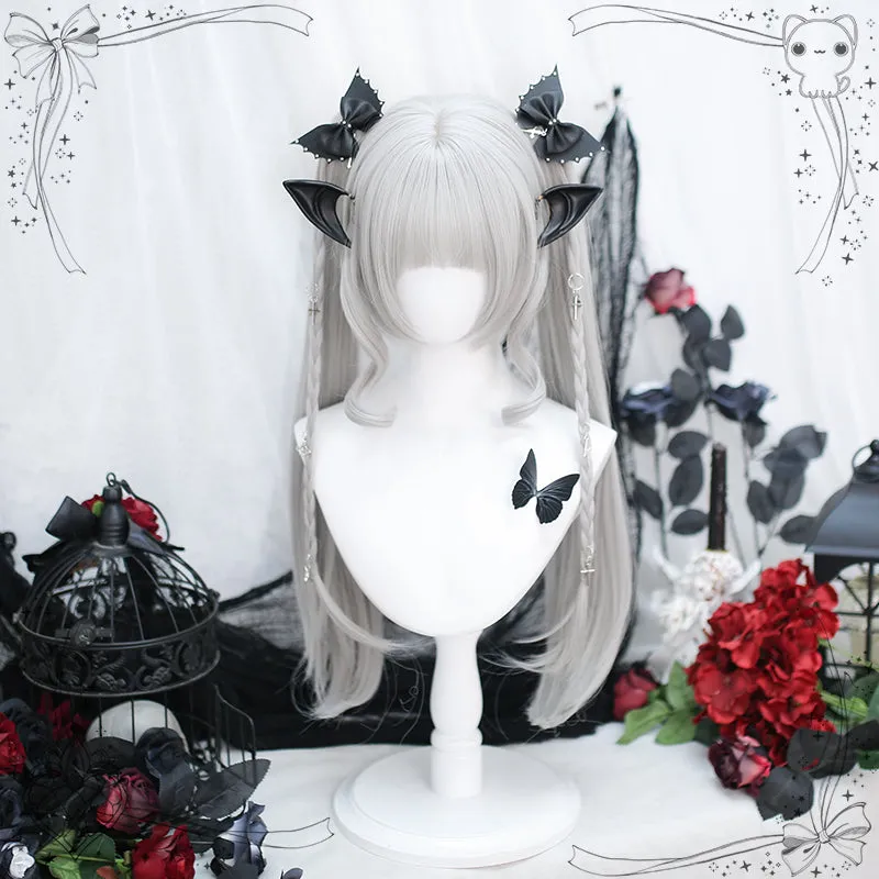 "Vampire Princess" Silver Ponytail Long Wig