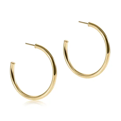 ROUND GOLD 1.5'' POST HOOP- 3MM- SMOOTH