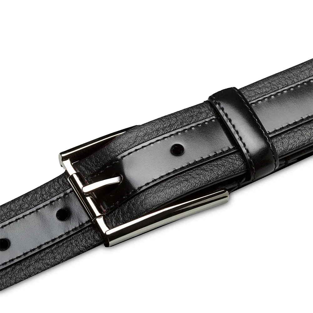 Soft Textured & Shine Calfskin Belt