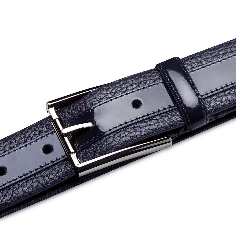 Soft Textured & Shine Calfskin Belt