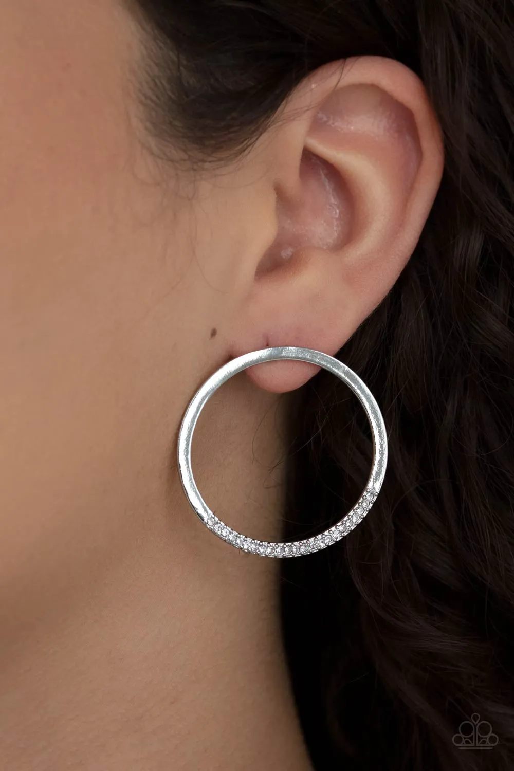 Spot On Opulence - White Paparazzi Earrings