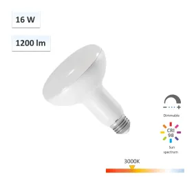 SunWave CRI 98 Flicker-Free Dimmable Wellness Lighting 16W BR30 LED Bulb 3000K