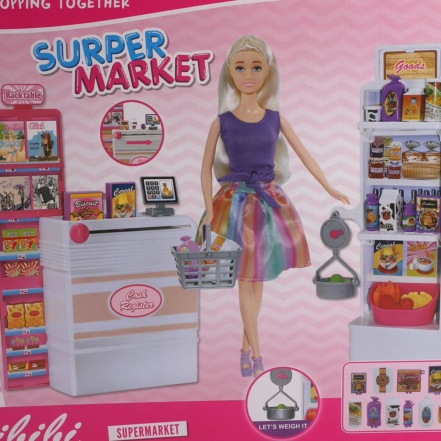 Supermarket Doll Playset For Girls