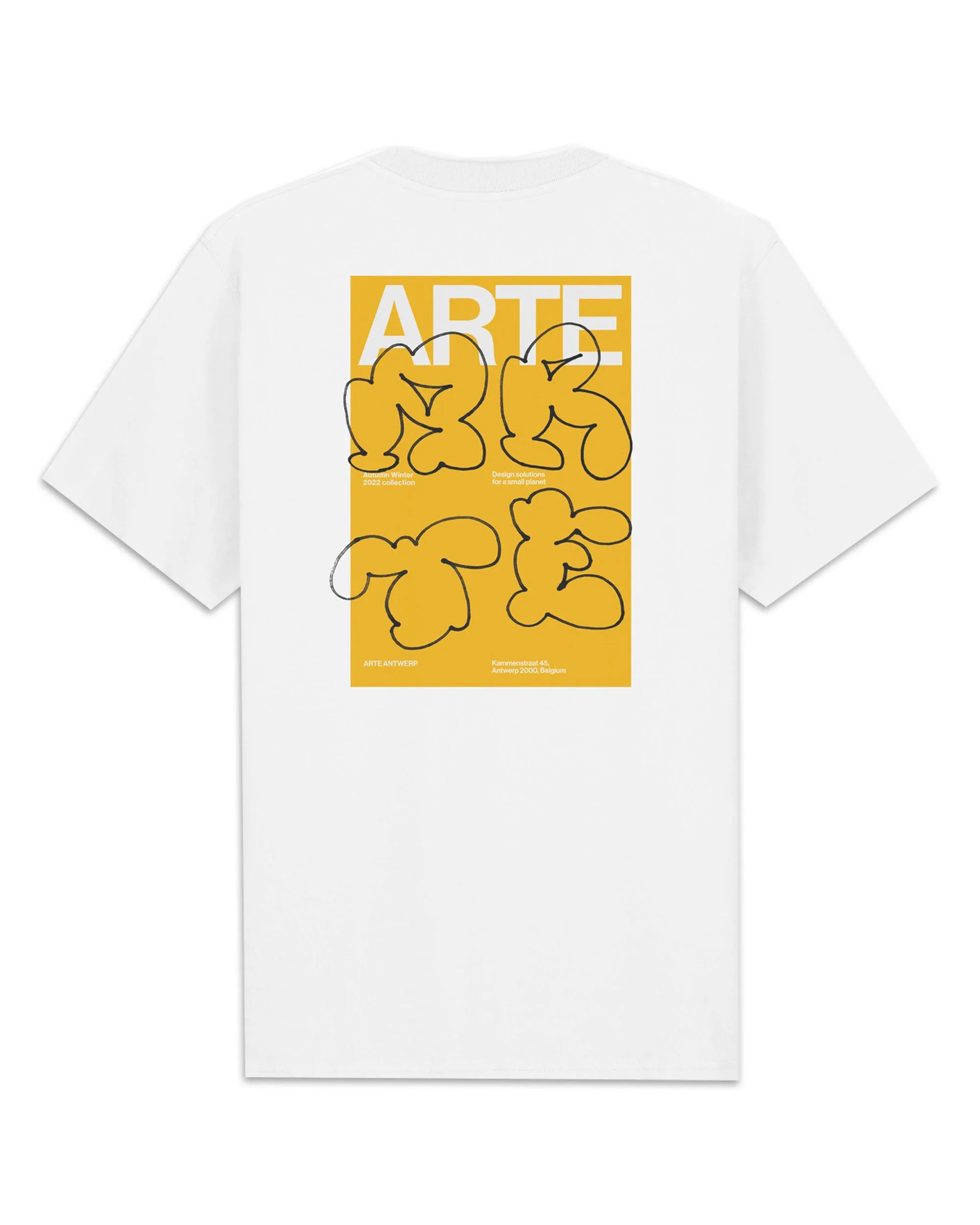 T-Shirt Arte Turner Back Yellow Tag T-shirt White