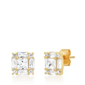 TAI RITTICHAI | Princess Cut CZ Accented Studs