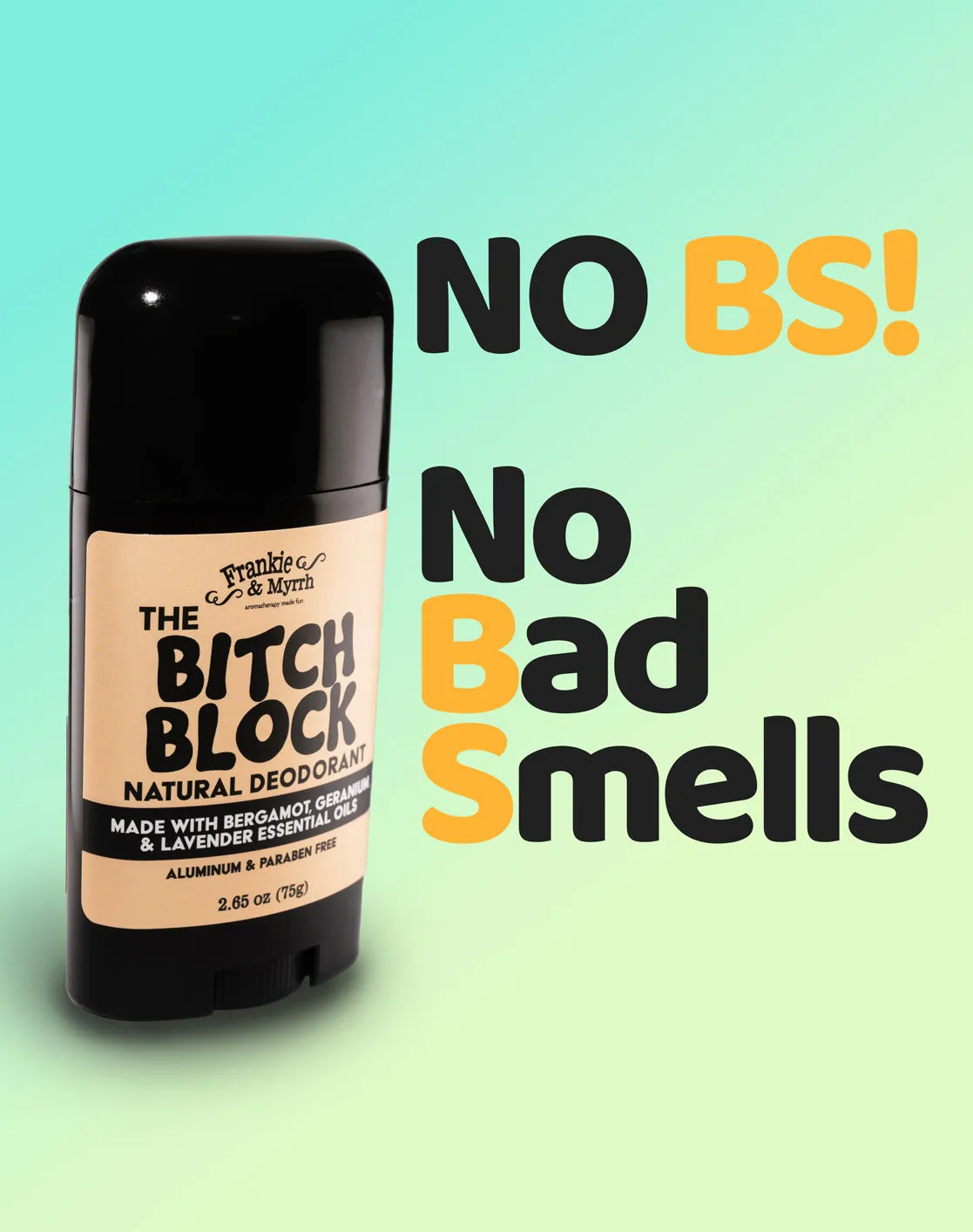 The B!#ch Block 2 Pack | Natural Deodorants | Geranium, Bergamot, Lavender