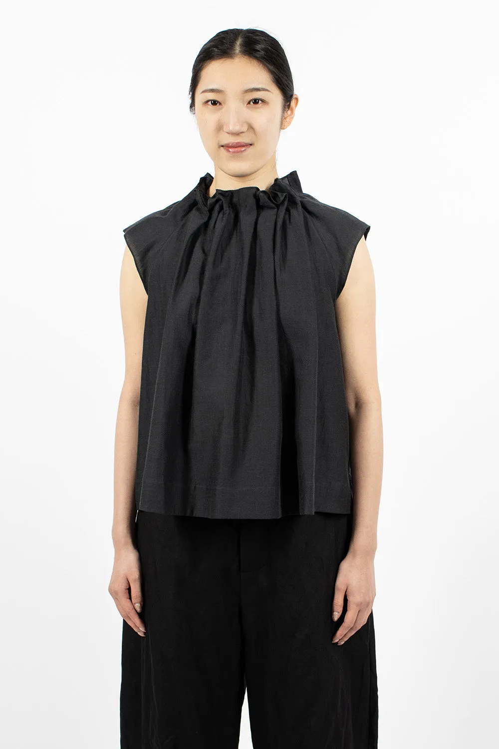 The Magician Top Soft Herringbone Charcoal