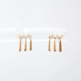 Three Diamond Fringe Studs