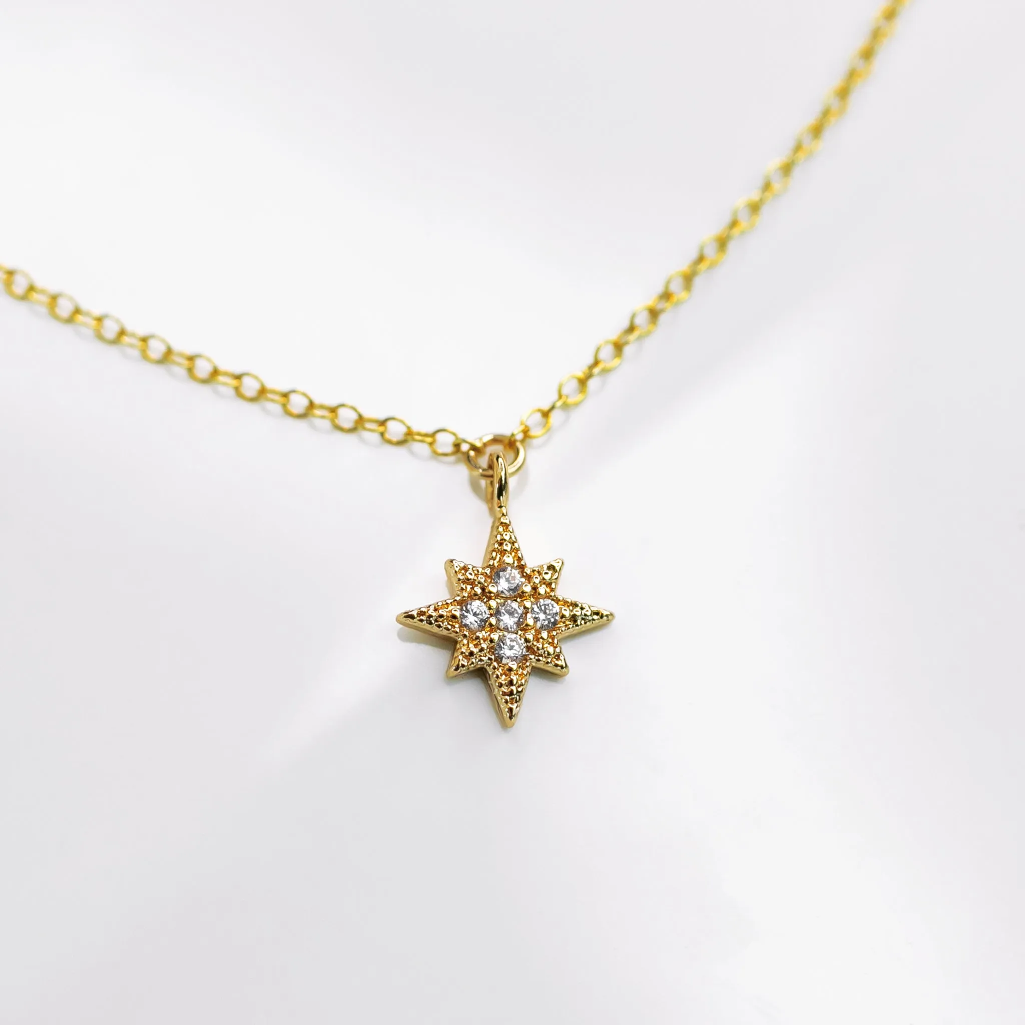 Twinkling Pavé Star Necklace