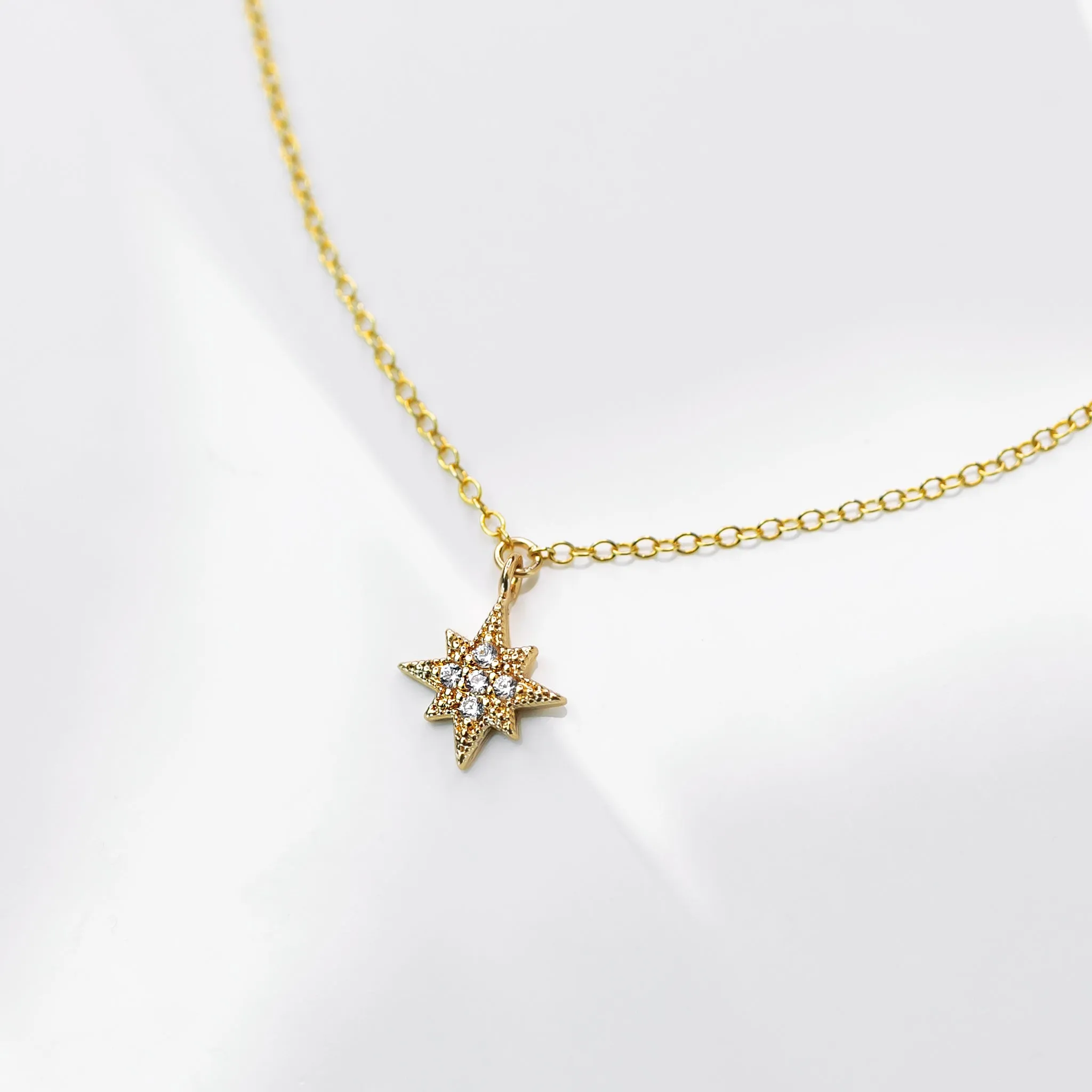 Twinkling Pavé Star Necklace