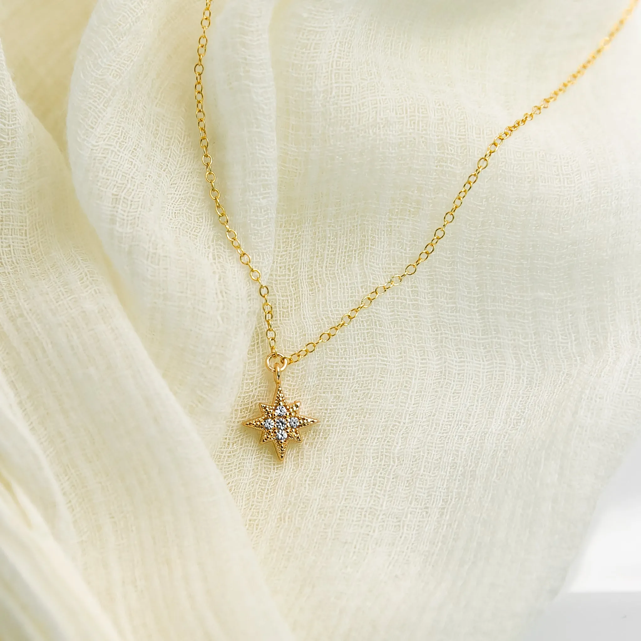 Twinkling Pavé Star Necklace