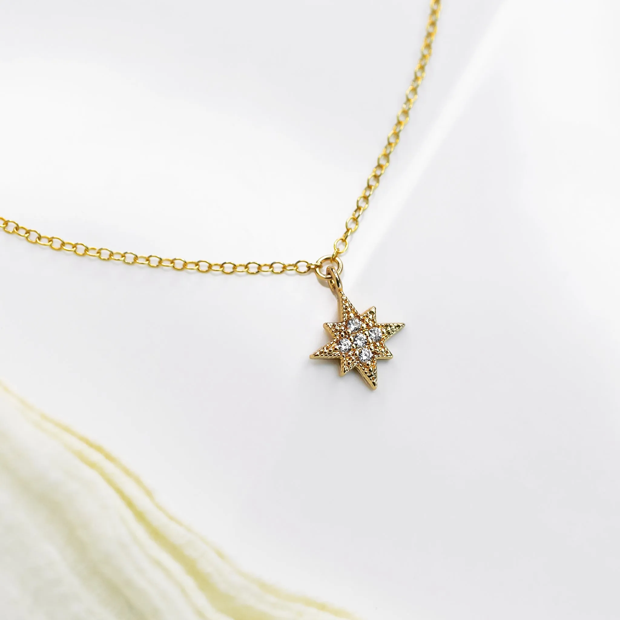 Twinkling Pavé Star Necklace