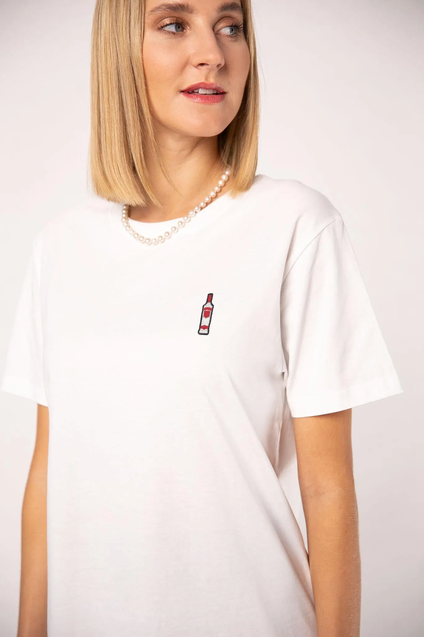 Vodka | Besticktes Frauen Oversized Bio Baumwoll T-Shirt